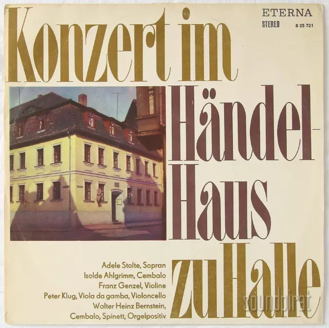 Adele Stolte & Ahlgrimm Handel Chamber Concertos Eterna Ed.1 Stereo 825721 Nm