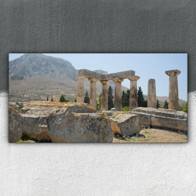 Apollo Tempel in Korinth 100x50 Leinwandbilder Canvas XXL Großbild Deko