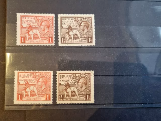 gb stamps 1924 Wembley Set Sg430/1 Both Fine Used & M/mint