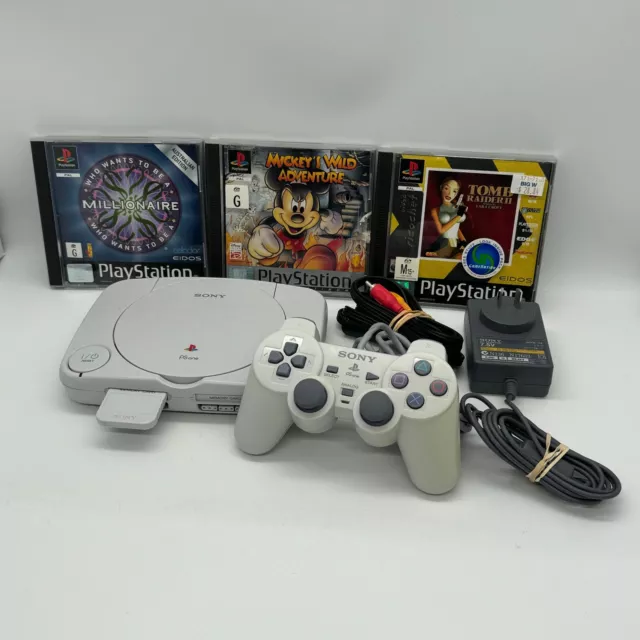 PSone PlayStation 1 PS1 Slim Console Bundle PAL | + Games & Accessories | Tested