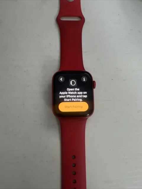 Apple Watch Series 6 44mm Red Aluminum Case with Red Sport Band (GPS)...