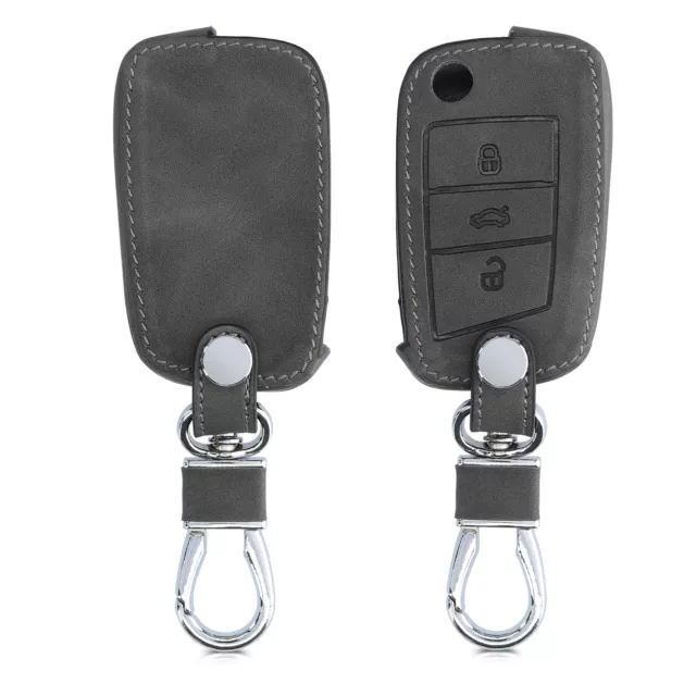 Carcasa protectora para llave de coche VW Golf 7 MK7 de cuero sintético