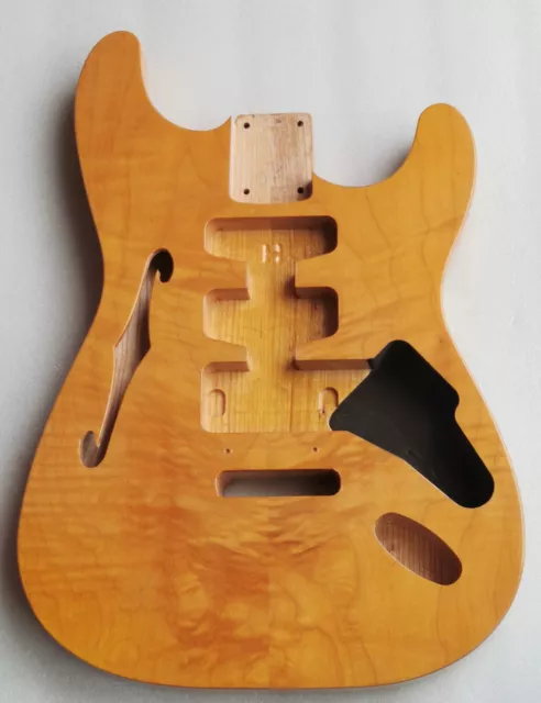 HZ-strat Thinline semi hollow guitar body  st style ash maple