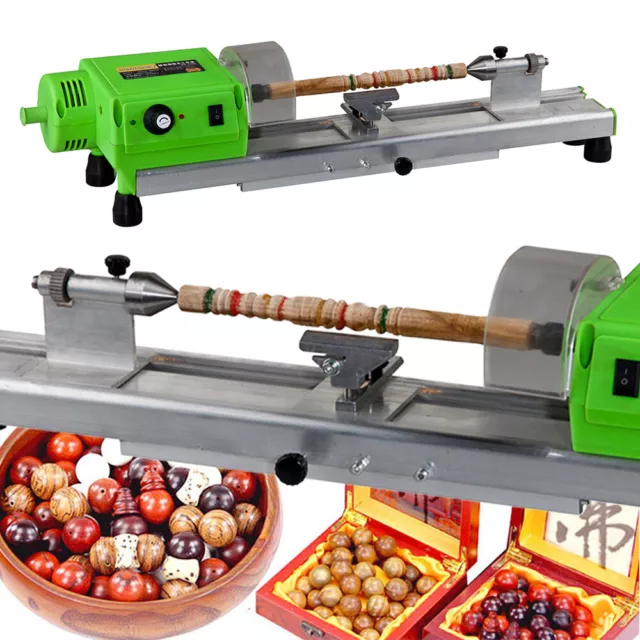 480W Mini Electric Lathe Bead Polisher Wooden Processing DIY Craft Machine