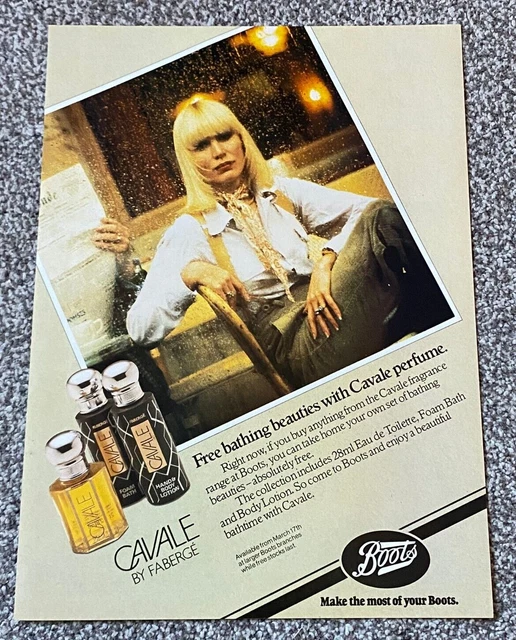 Collectable Vintage 1980 Vogue Magazine Advert Picture Cavale Faberge Perfume Ad