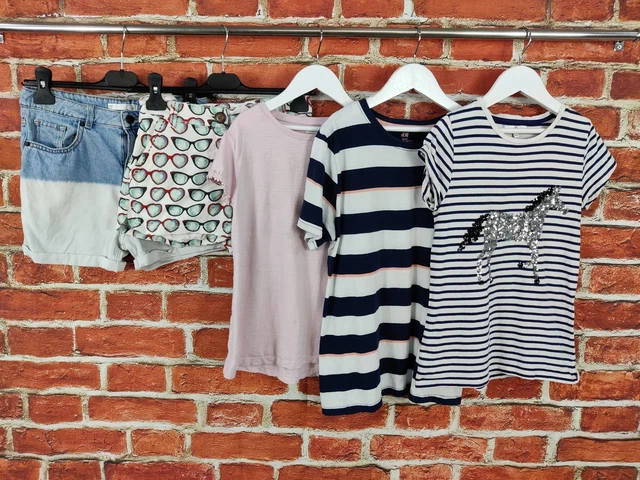 Girls Bundle Age 10-11 Years Next M&S  H&M Denim Shorts Top T-Shirt Summer 146Cm