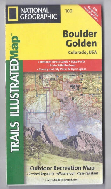 National Geographic Trails Illustrated Colorado Boulder Golden Topo Map 100 National Geographic Trails Illustrated Colorado Boulder Golden Topo Map 100