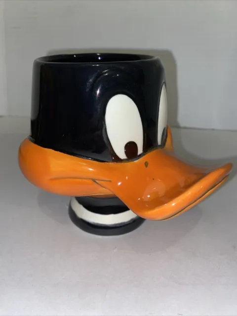 Vintage 1989 Warner Bros Looney Tunes Daffy Duck 3D Coffee Mug Cup Tea Cocoa