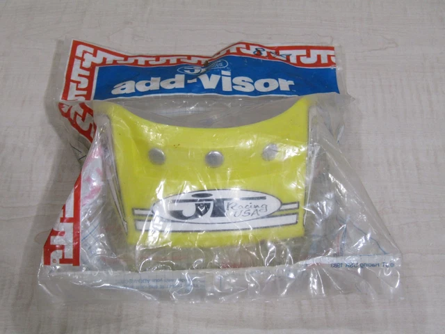 Casque Intégral Vintage JT Racing BMX - Jaune Rare Avec Visière Ventilée