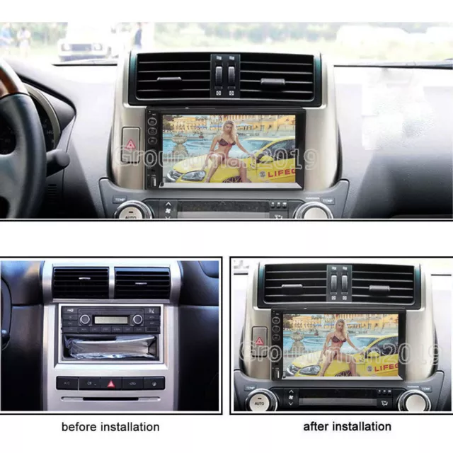 7" inch Double 2 DIN Car MP5 Player Bluetooth Touch Screen Stereo Radio Vedio FM 2