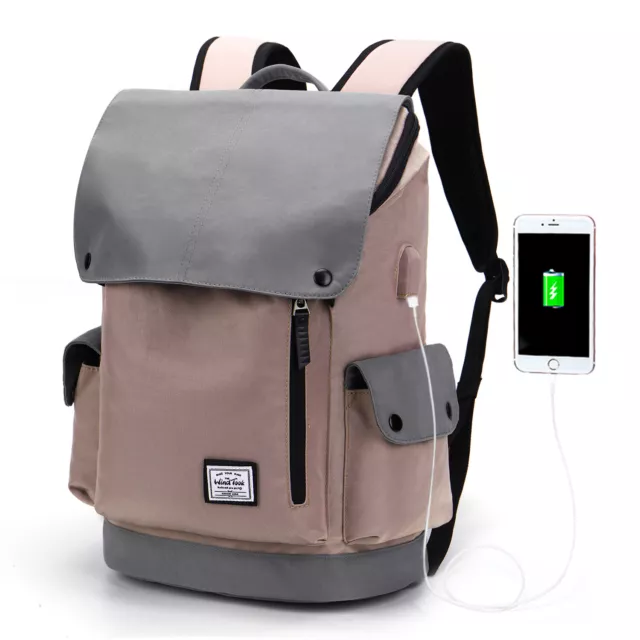 WindTook Schulrucksack Tagesrucksäcke mit USB-Ladeanschluss für 15,6 Zoll Laptop