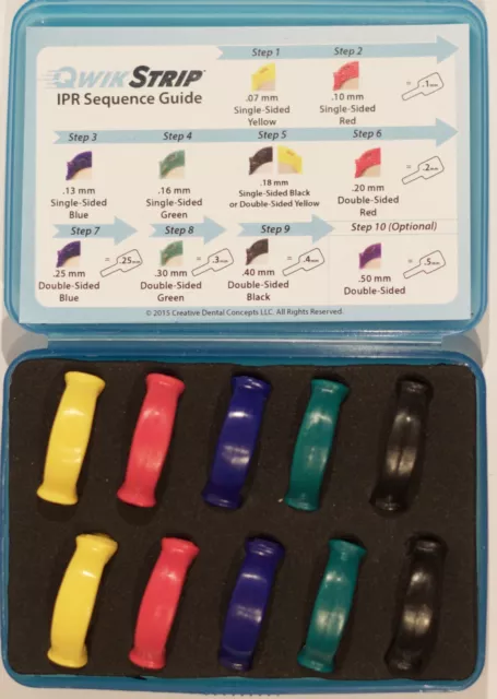 QwikStrip Finishing IPR Strips, Double-Sided, 10/Pack, Assorted. 2 of Each