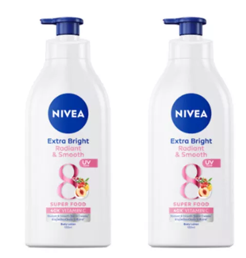 550ml 2 Bottle NIVEA Lotion Extra White Radiant Smooth Whitening