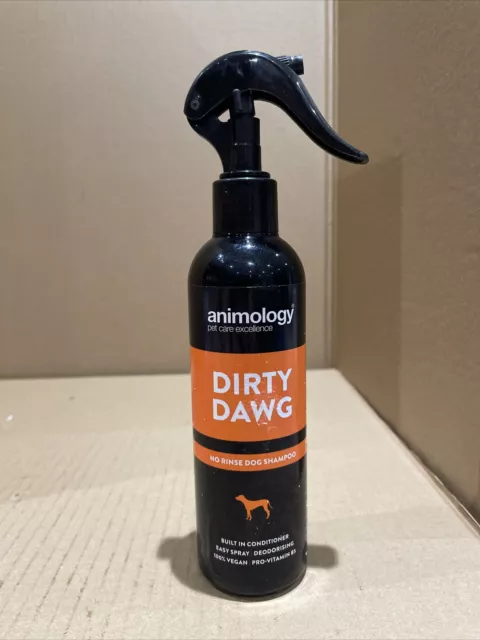 Animology Dirty Dawg No Rinse Shampoo 250ml, Pet Grooming Bath 'Spot' Cleaner