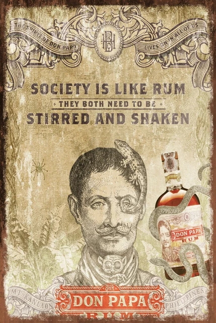 Ovale émaillée RUM DON PAPA - France