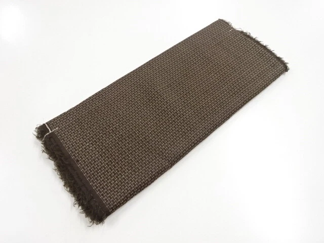 6651530: Japanese Kimono / Antique Araihari For Haori / Woven Grid