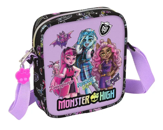 Shoulder Bag Monster High Creep Black 16 X 18 X 4 Cm NUOVO