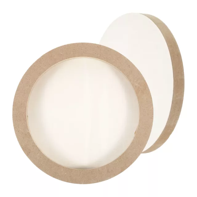 8" Wood Panels Board, 2Pcs Unfinished Round Wood Canvas Boards