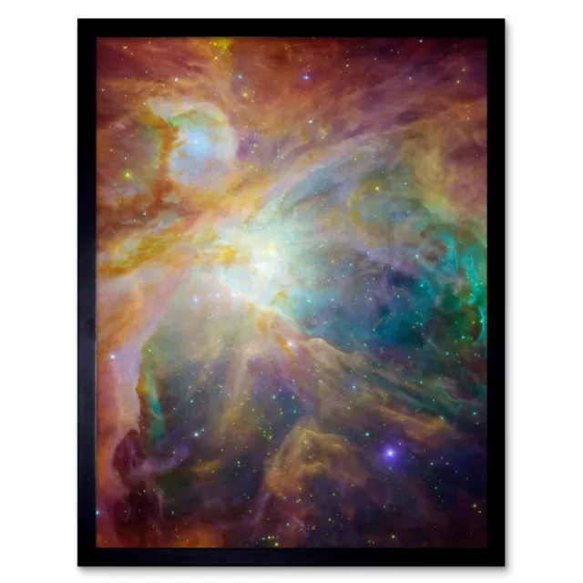 Hubble Space Telescope Orion Nebula Spitzer Observatory Framed Wall Art 12x16"