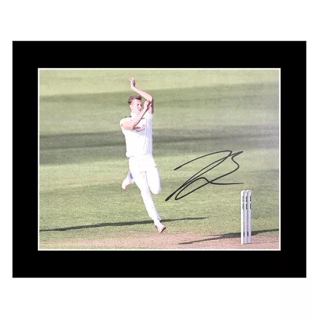 Signed Jake Ball Photo Display - 10x8 England Cricket Icon +COA