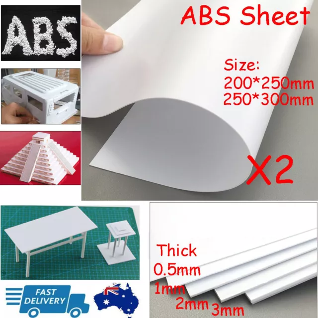 White ABS Plate Plastic Plate 0.5mm - 3mm Plastic Plastic Flat DIY Model