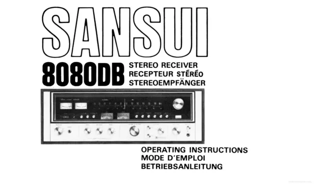 Sansui 8080DB Stereo Receiver Owners Manual