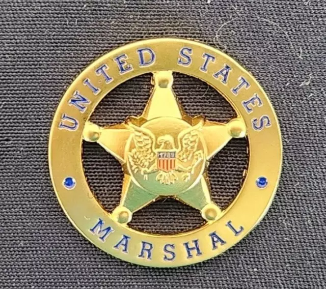 USMS United States Deputy Marshal Mini Lapel Pin Star Badge Large 1.25" D