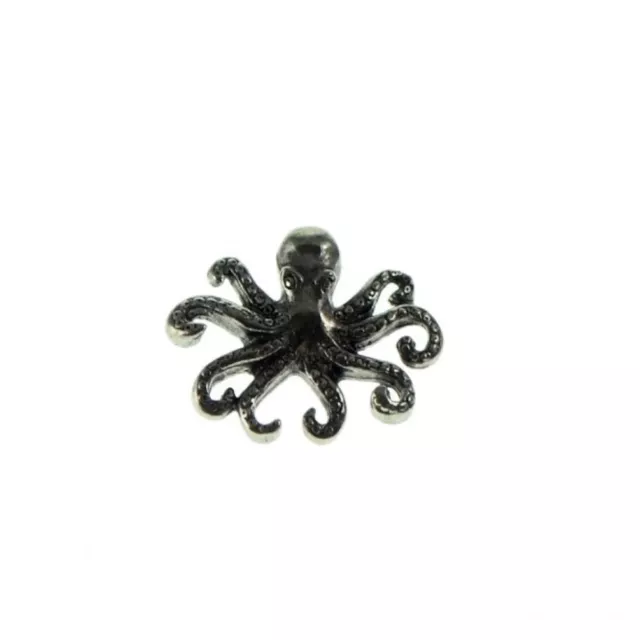 Octopus Pewter Lapel Pin Badge/Brooch Nautical Squid Kraken Steampunk Pirate BNW