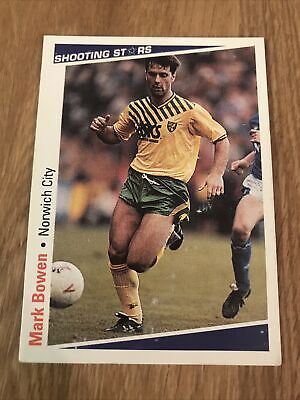 MARK Bowen Norwich City FC #173 Merin STELLE CADENTI Scheda di calcio 1991/92 