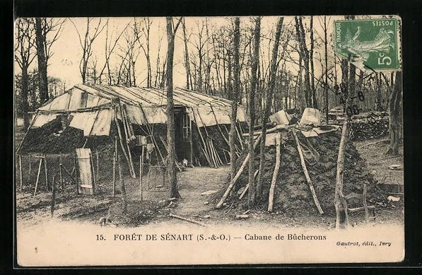 CPA Sénart, le Foret, Cabane de Bucherons