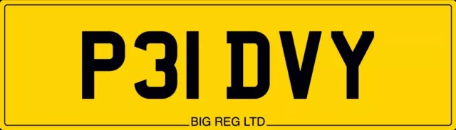 P31 Dvy Dav Dave Daves David Davy Neat Prefix Private Registration Number Plate