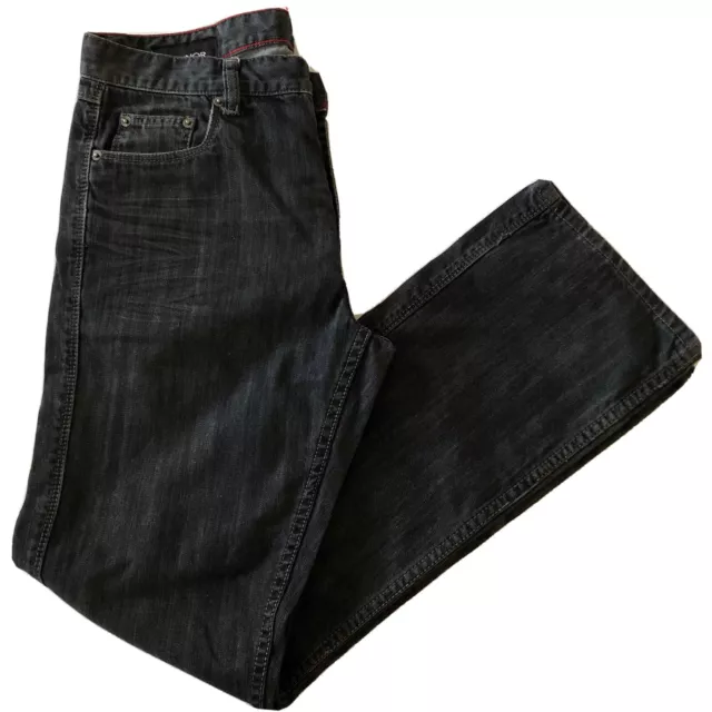 Connor Mens Jeans Size W32 L32 Black Denim Regular Fit Straight Leg 5 Pockets