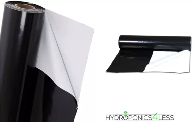 BLACK and WHITE Mylar reflective sheeting film roll hydroponics grow kit 2mx10m