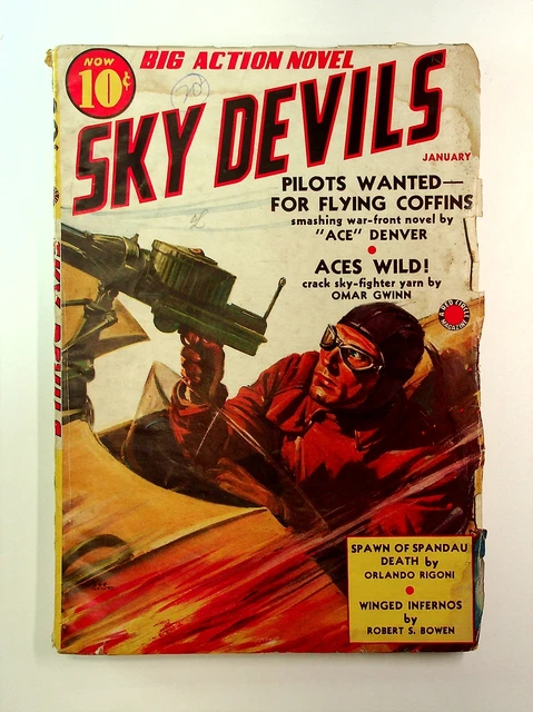 Sky Devils Pulp Jan 1939 Vol. 1 #4 GD/VG 3.0