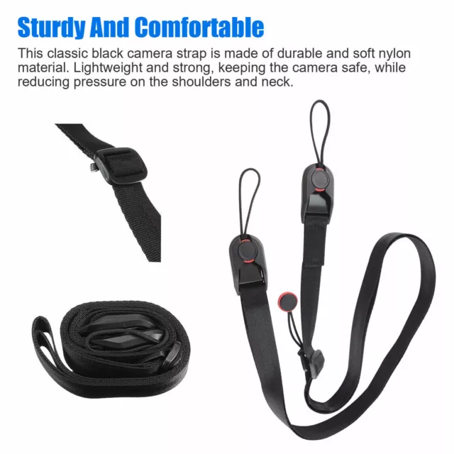 Camera Sling Shoulder Strap Quick Release Clips Belt Canon Nikon Sony DSLR SLR