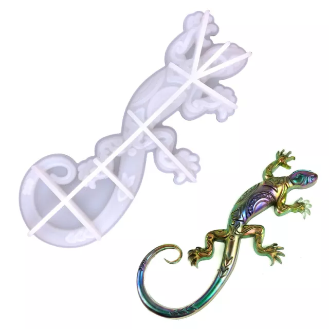 Lézard Moule Silicone Moules pour Résine 3D Lézard Gecko Résine Moules DIY Gecko