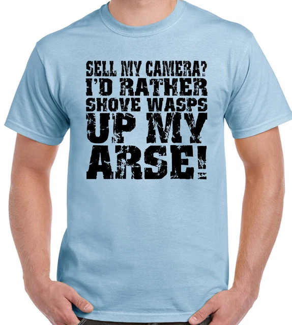 Sell My Camera? Mens Funny Photography T-Shirt Photographer Lens Lighting DSLR