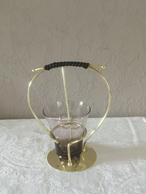 Glas im Halter Salzstangen Salzbrezel Party Deko mid century Vintage 50er 60er