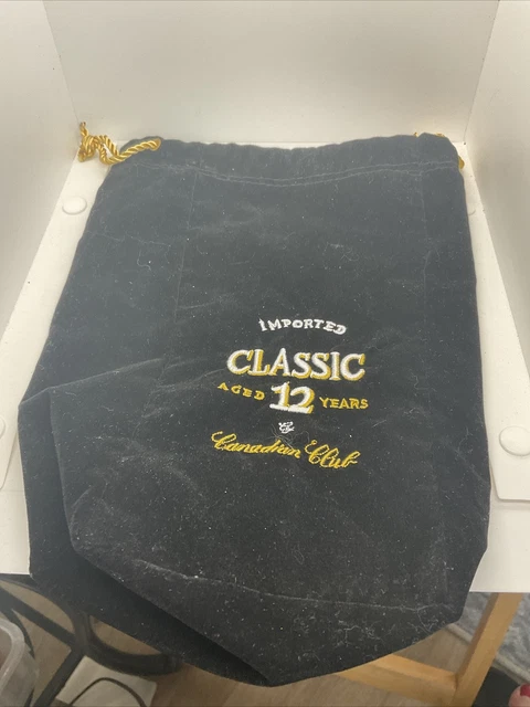 Canadian Club - Classic Aged 12 Years Whiskey Black Felt Velour Drawstring Bag