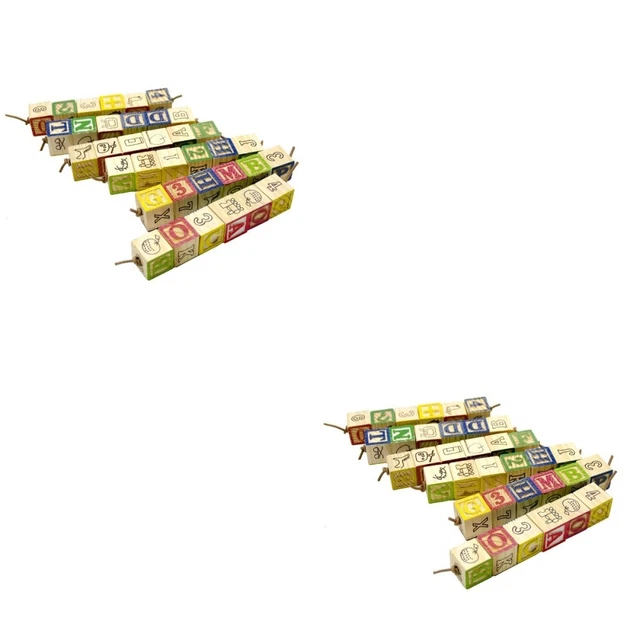 2x Papagei Käfig Spielzeug Vogel Barsch Stehen Papagei Kauen Block