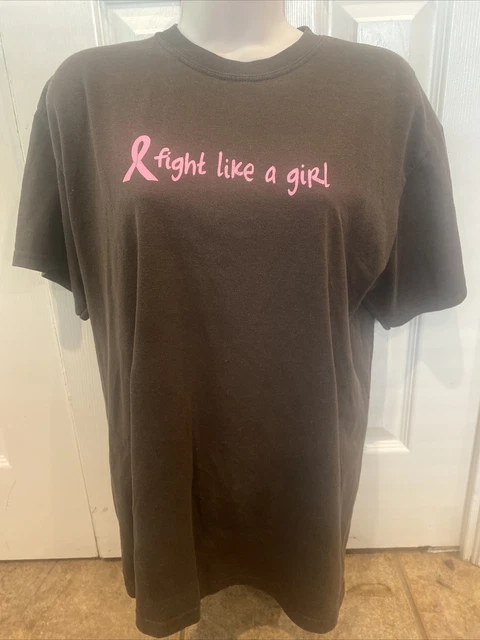 ~Gildan Ultra Blend “Fight Like a Girl” Short Sleeve T Shirt Size Medium