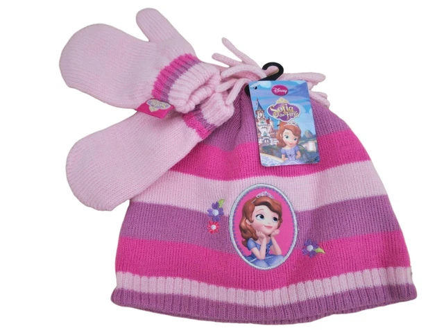 Nuovo Con Etichette Ragazze Sophia The First Maglia Cappello E Guanti Set 3-6