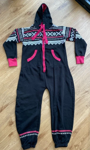 Pigiama con cappuccio per ragazze Malaika One Piece Età 11-12 anni Nero Rosa
