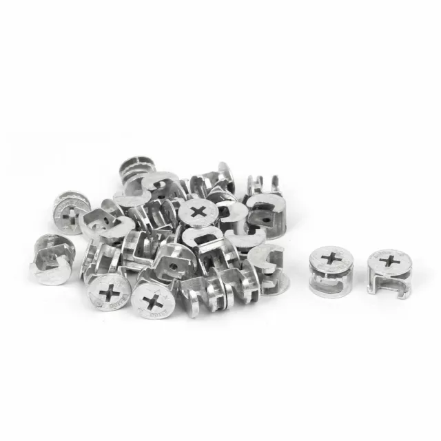 Furniture Hardware Connecting Fitting Eccentric Cam Wheel 15mm Diameter 30pcs