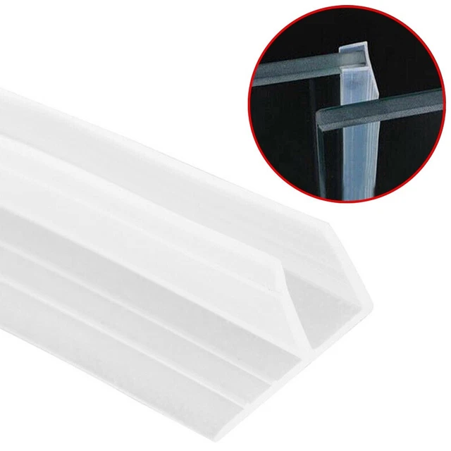 DURABLE RUBBER F-SHAPE Bath Shower Screen Door Gasket Strips for 6mm for £13.34 - PicClick UK