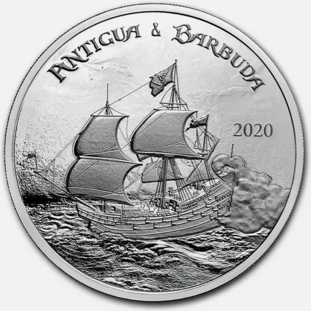 1 oz Rum Runner Antigua & Barbuda 2020 1oz Fine Silver 999 BU Bullion Coin