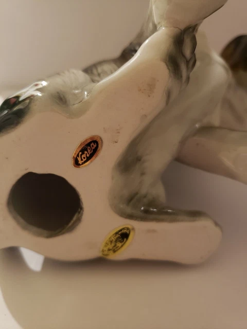 Josef Originals Vintage Beagle Hound Dog Sad Puppy Large Figurine Labels RARE 9