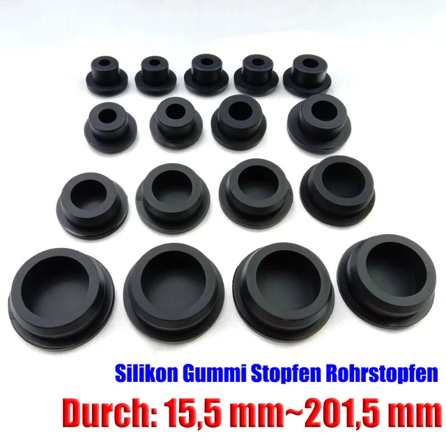 5x Silikon Stopfen Konisch - Hochtemperatur Beständig Für Labor & Industrie