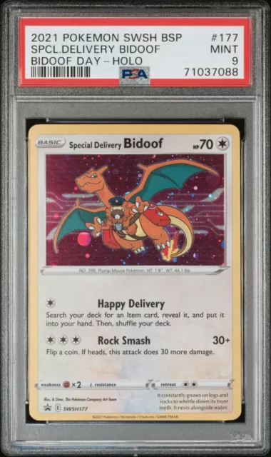 Special Delivery Bidoof PSA 9 Bidoof Day SWSH177 Pokemon