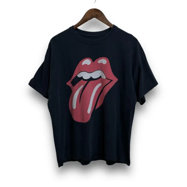 THE ROLLING STONES Men's 2019 Tour Double Sided Graphic T Shirt Size XL 23x28.5